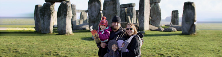 family at stonehenge