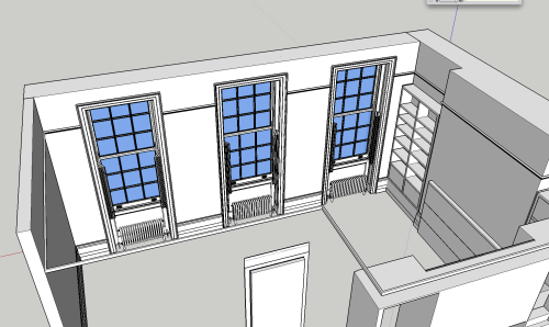An image of the 3D Model I am making of the Flat.